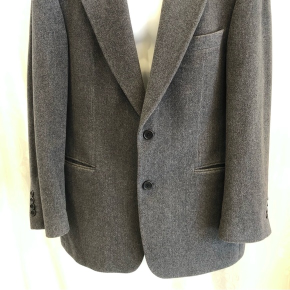 HUGO BOSS Charcoal Heather Gray Apollon Angora Wool Cashmere Sport Coat 40R - Picture 2 of 8